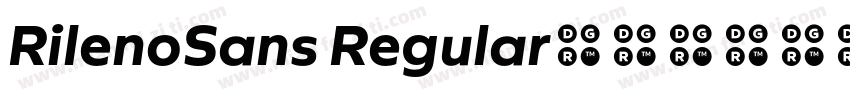 RilenoSans Regular字体转换